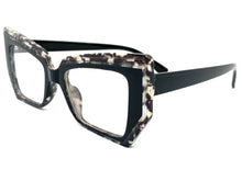 Classy Modern Retro Cat Eye Style Clear Lens EYEGLASSES Funky Black Optical Frame - RX Capable 5206