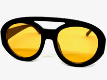 Oversized Classic Vintage Retro Style SUNGLASSES Large Black Frame 2464