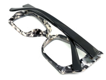 Classy Modern Retro Cat Eye Style Clear Lens EYEGLASSES Funky Black Optical Frame - RX Capable 5206