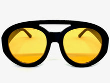 Oversized Classic Vintage Retro Style SUNGLASSES Large Black Frame 2464