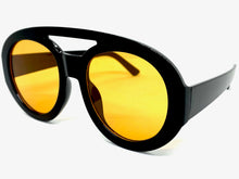 Oversized Classic Vintage Retro Style SUNGLASSES Large Black Frame 2464