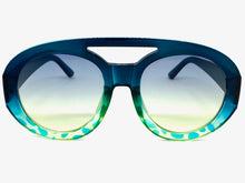 Oversized Classic Vintage Retro Style SUNGLASSES Large Teal Frame 2464