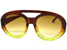 Oversized Classic Vintage Retro Style SUNGLASSES Large Brown Frame 2464
