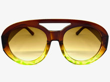 Oversized Classic Vintage Retro Style SUNGLASSES Large Brown Frame 2464