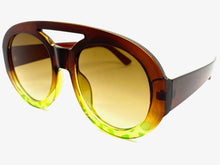 Oversized Classic Vintage Retro Style SUNGLASSES Large Brown Frame 2464