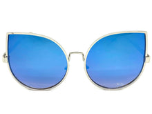 Oversized Exaggerated Vintage Retro Style SUNGLASSES Large Silver Frame 4125