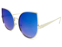Oversized Exaggerated Vintage Retro Style SUNGLASSES Large Silver Frame 4125