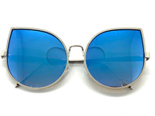 Oversized Exaggerated Vintage Retro Style SUNGLASSES Large Silver Frame 4125