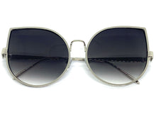 Oversized Exaggerated Vintage Retro Style SUNGLASSES Large Silver Frame 4125