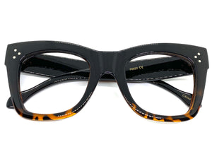 Classic Vintage Retro Style Thick Black Lensless Eye Glasses- Frame Only NO Lens 6520