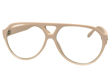 Classic Vintage Retro Aviator Style Blue Light Block EYEGLASSES Cream Frame 15036