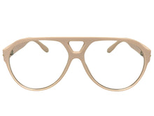 Classic Vintage Retro Aviator Style Blue Light Block EYEGLASSES Cream Frame 15036