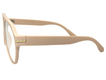 Classic Vintage Retro Aviator Style Blue Light Block EYEGLASSES Cream Frame 15036