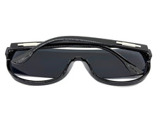 Oversized Exaggerated Modern Rerto Shield Style SUNGLASSES Large Black Frame 5013