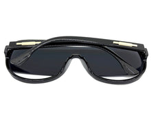Oversized Exaggerated Modern Rerto Shield Style SUNGLASSES Large Black Frame 5013
