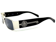 Classic Modern Retro Hip Hop Style SUNGLASSES Square Silver & Black Frame 1602