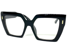 Oversized Vintage Retro Style Clear Lens EYEGLASSES Thick Square Black Frame E2088