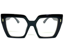 Oversized Vintage Retro Style Clear Lens EYEGLASSES Thick Square Black Frame E2088