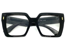 Oversized Vintage Retro Style Clear Lens EYEGLASSES Thick Square Black Frame E2088