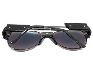Exaggerated Classic Vintage Retro Style SUNGLASSES Large Black Frame 4563