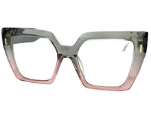 Oversized Vintage Retro Style Clear Lens EYEGLASSES Thick Square Gray Frame E2088
