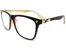Classic Vintage Retro Style Clear Lens EYEGLASSES Brown Frame 1388