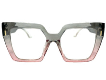 Oversized Vintage Retro Style Clear Lens EYEGLASSES Thick Square Gray Frame E2088