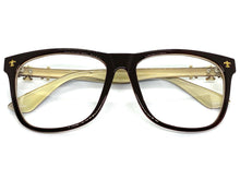 Classic Vintage Retro Style Clear Lens EYEGLASSES Brown Frame 1388