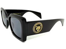 Oversized Luxury Vintage Retro Style SUNGLASSES Super Thick Black Frame - Dark Lens 15013