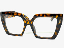 Oversized Vintage Retro Style Clear Lens EYEGLASSES Thick Square Tortoise Frame E2088