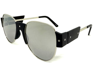 Exaggerated Classic Vintage Retro Style SUNGLASSES Large Black Frame 4563