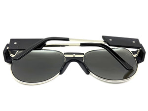 Exaggerated Classic Vintage Retro Style SUNGLASSES Large Black Frame 4563