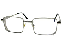 Classy Elegant Modern Contemporary Style Clear Lens Blue Light Block Computer EYEGLASSES Square Silver Frame 76017