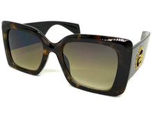 Oversized Luxury Vintage Retro Style SUNGLASSES Large Super Thick Leopard Frame 15013