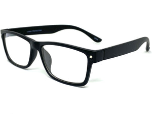 Classy Elegant Contemporary Modern Style Clear Lens EYEGLASSES Matte Black Frame 8824