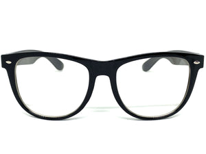 Classic Vintage Retro Style Clear Lens EYEGLASSES Black Frame 7460