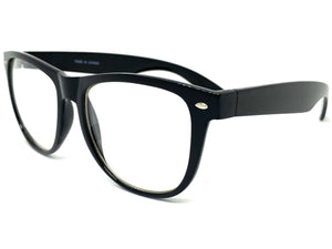 Classic Vintage Retro Style Clear Lens EYEGLASSES Black Frame 7460