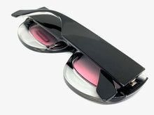 Oversized Vintage Retro Style SUNGLASSES Large Round Black Frame 4724