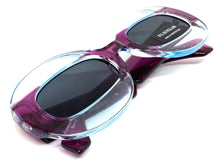 Oversized Vintage Retro Style SUNGLASSES Large Round Purple Frame 4724