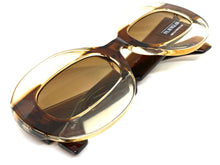 Oversized Vintage Retro Style SUNGLASSES Large Round Brown Frame 4724