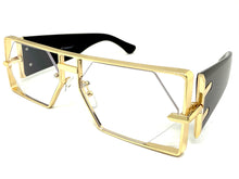 Classic Vintage Retro Hip Hop Rapper Style Clear Lens EYEGLASSES Large Gold Frame 5542