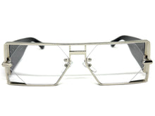 Classic Vintage Retro Hip Hop Rapper Style Clear Lens EYEGLASSES Large Silver Frame 5542