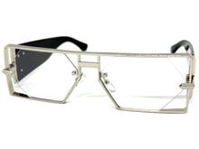 Classic Vintage Retro Hip Hop Rapper Style Clear Lens EYEGLASSES Large Silver Frame 5542