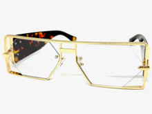 Classic Vintage Retro Hip Hop Rapper Style Clear Lens EYEGLASSES Large Gold Frame 5542