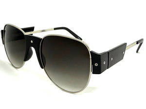 Exaggerated Classic Vintage Retro Style SUNGLASSES Large Black Frame 4562