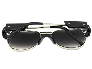 Exaggerated Classic Vintage Retro Style SUNGLASSES Large Black Frame 4562