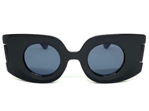 Oversized Exaggerated Retro Style SUNGLASSES Large Black Frame 80520