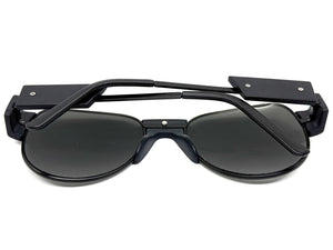 Exaggerated Classic Vintage Retro Style SUNGLASSES Large Black Frame 4562
