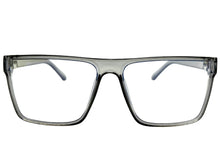Classy Contemporary Modern Style Clear Lens Blue Light Block Computer EYEGLASSES Gray Frame 35004