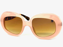 Oversized Exaggerated Vintage Retro Style SUNGLASSES Round Pink Frame E2083